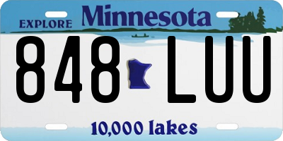 MN license plate 848LUU