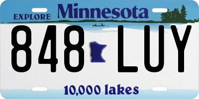 MN license plate 848LUY