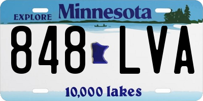 MN license plate 848LVA