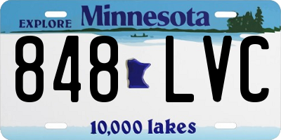 MN license plate 848LVC