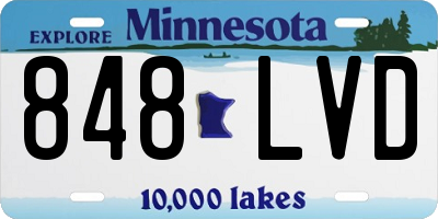 MN license plate 848LVD