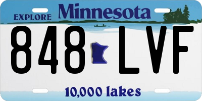 MN license plate 848LVF