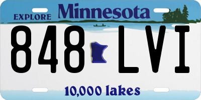 MN license plate 848LVI