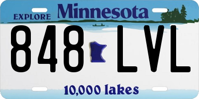 MN license plate 848LVL