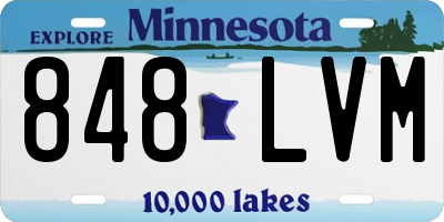 MN license plate 848LVM