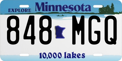MN license plate 848MGQ