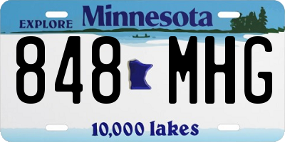 MN license plate 848MHG