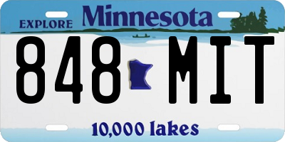 MN license plate 848MIT