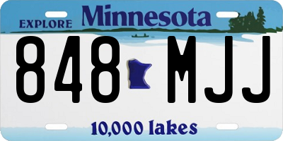 MN license plate 848MJJ