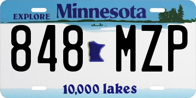 MN license plate 848MZP