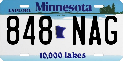 MN license plate 848NAG