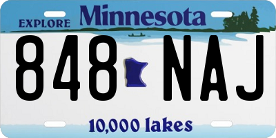 MN license plate 848NAJ