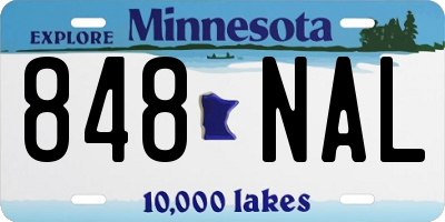 MN license plate 848NAL