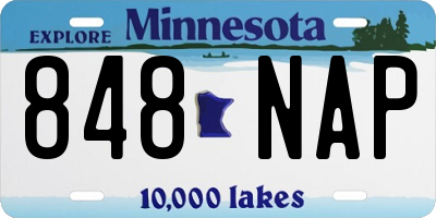MN license plate 848NAP