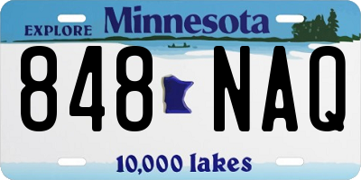 MN license plate 848NAQ