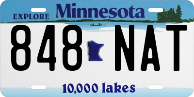 MN license plate 848NAT