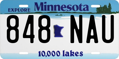 MN license plate 848NAU