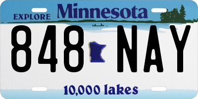 MN license plate 848NAY