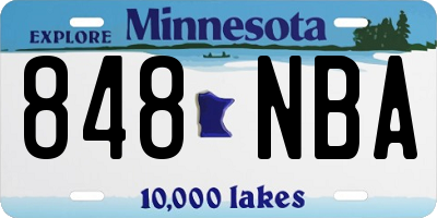 MN license plate 848NBA
