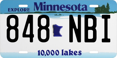 MN license plate 848NBI