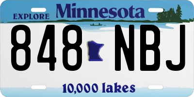 MN license plate 848NBJ