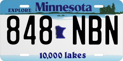 MN license plate 848NBN