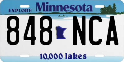 MN license plate 848NCA