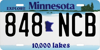 MN license plate 848NCB