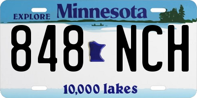 MN license plate 848NCH