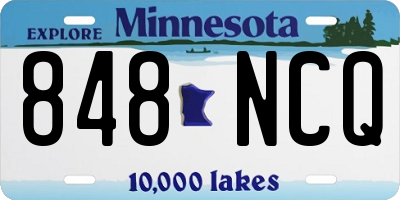 MN license plate 848NCQ