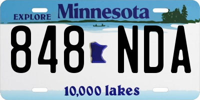 MN license plate 848NDA