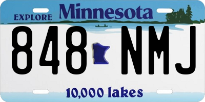 MN license plate 848NMJ