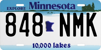 MN license plate 848NMK