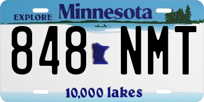 MN license plate 848NMT