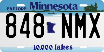 MN license plate 848NMX