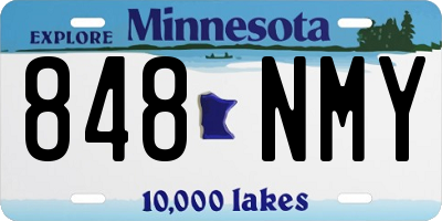 MN license plate 848NMY