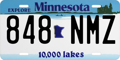 MN license plate 848NMZ