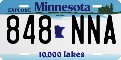 MN license plate 848NNA
