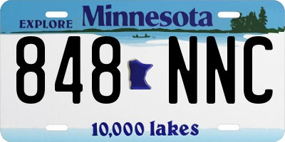 MN license plate 848NNC