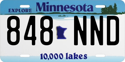 MN license plate 848NND