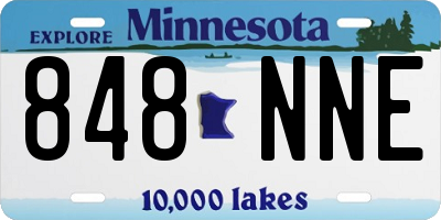 MN license plate 848NNE