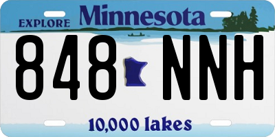 MN license plate 848NNH