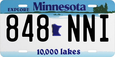 MN license plate 848NNI