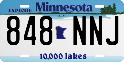 MN license plate 848NNJ