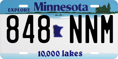 MN license plate 848NNM