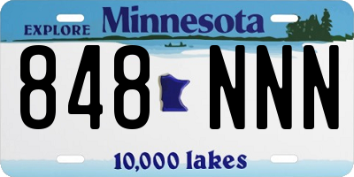 MN license plate 848NNN