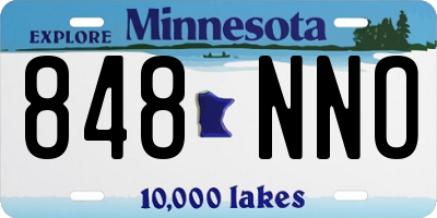 MN license plate 848NNO
