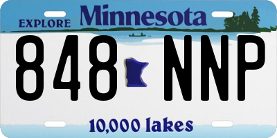 MN license plate 848NNP