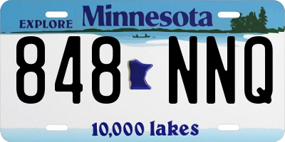MN license plate 848NNQ
