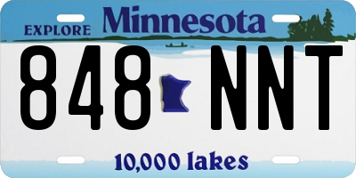 MN license plate 848NNT